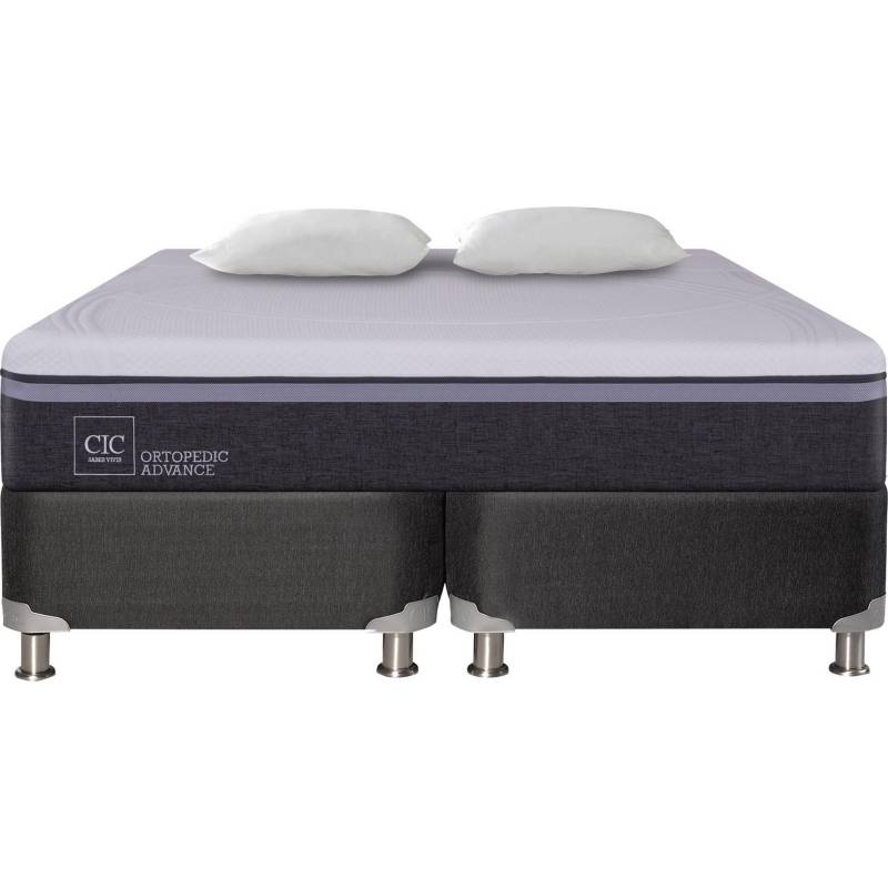 CIC - Box Spring Ortopedic Advance King  + 2 almohadas
