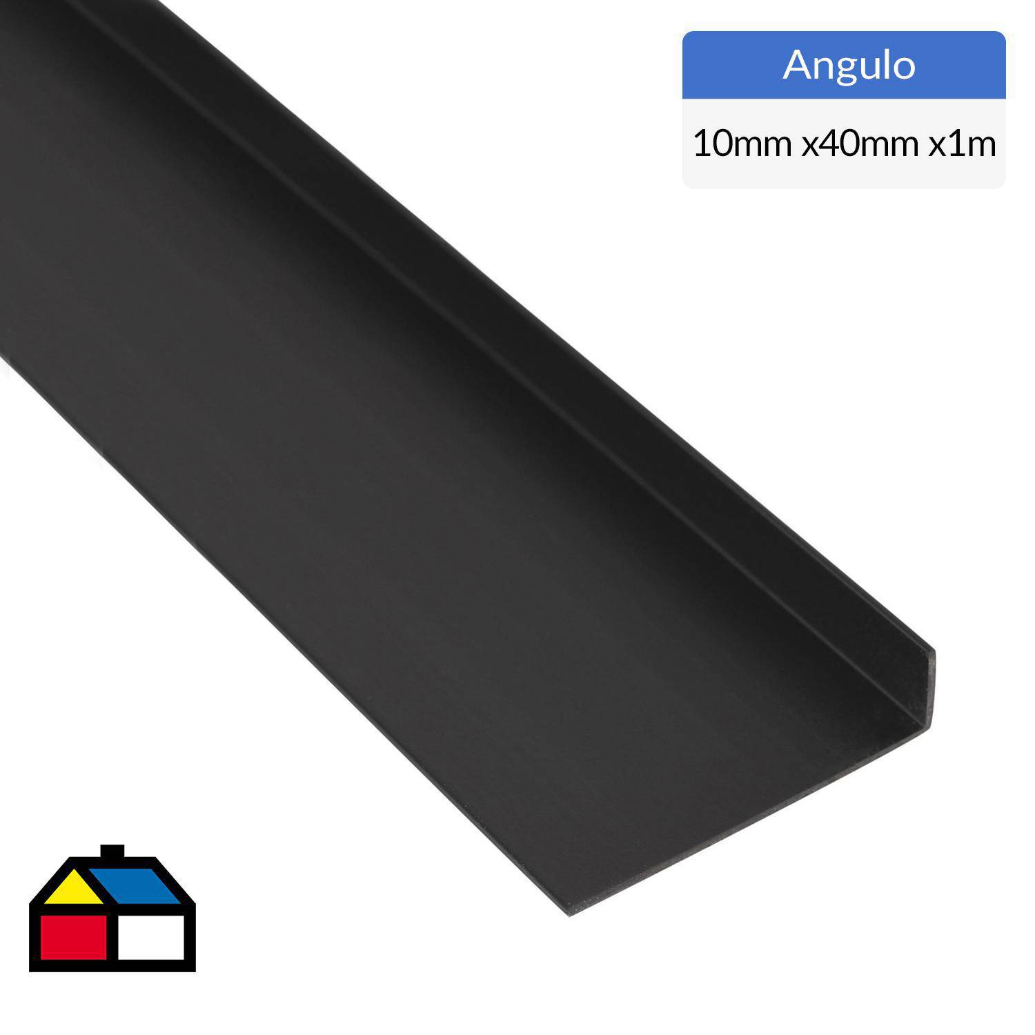 ANGULO 25x25 1M PVC NEGRO