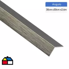 ARCANSAS - Angulo aluminio titanio cepillado 30x30 2,6 mt