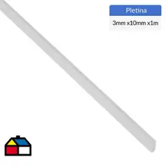 ARCANSAS - Pletina pvc blanco mate 10x3 1 mt