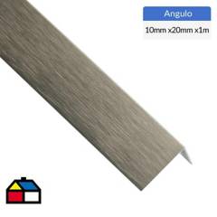 ARCANSAS - Angulo L aluminio titanio cepillado 20x10 1 mt