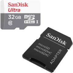 SANDISK - Tarjeta micro SD c/ adaptador 32 GB clase/10