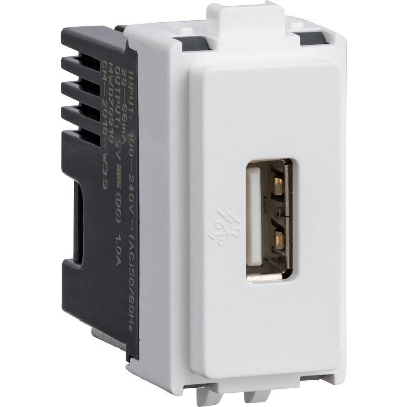SCHNEIDER ELECTRIC - Módulo toma USB 1A 250V Blanco