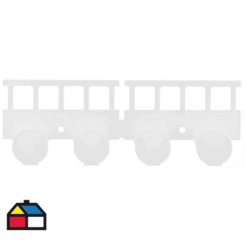 DUCASSE - Percha 4 ganchos vagón blanco