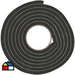 FIXSER - Burlete espuma goma negro 19,05 x 11,1 mm