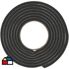 FIXSER - Burlete espuma goma negro 9,5 mm x 7,9 mm