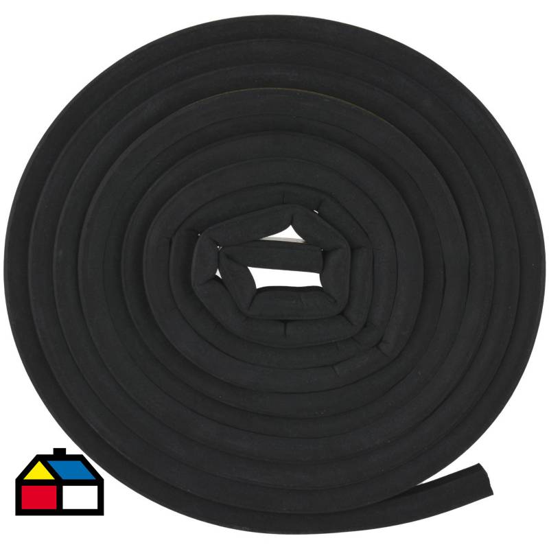 FIXSER - Caucho sintético estriado 14,3 mm x 7,9 mm negro