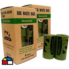 ECO CLEAN - Bolsas sanitarias para perros 8rollos/120uni Biodegradables