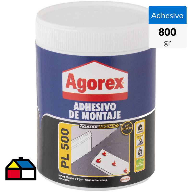 ADHESIVO DE MONTAJE 3.8 KG PL500 AGOREX