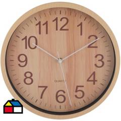 JUST HOME COLLECTION - Reloj wooden 29x29cm natural