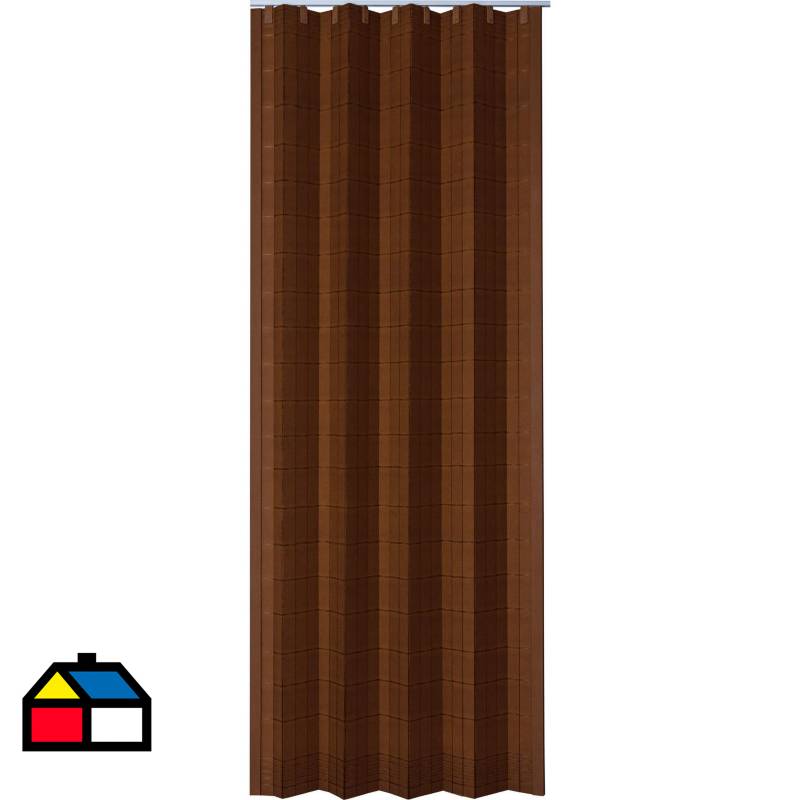 TERMOSOLE - Puerta plegable mdf color marrón 120x200 cm