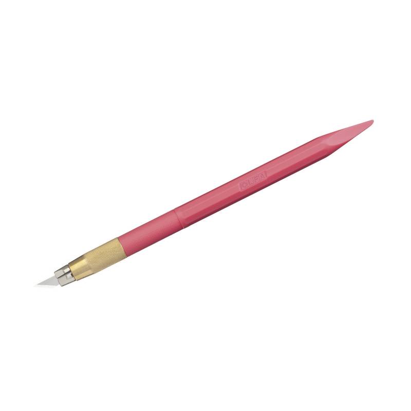 OLFA - Cuchillo de arte con espátula 5 filos rosa