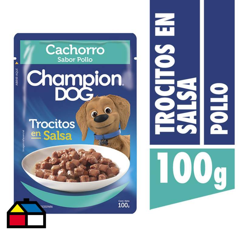 CHAMPION DOG - Alimento húmedo cachorro pollo 100 gr