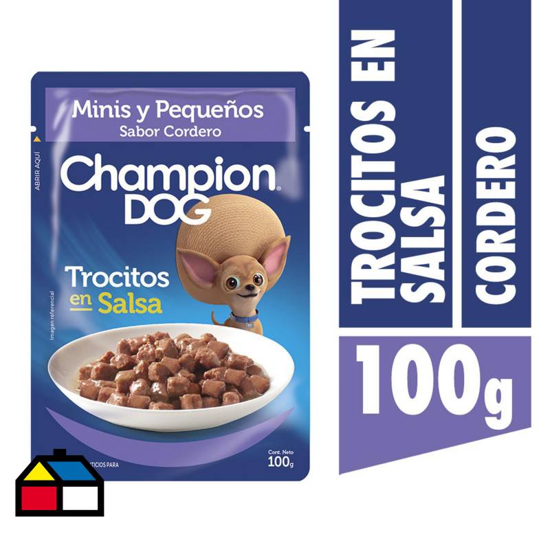 CHAMPION DOG - Alimento húmedo raza pequeña cordero 100 gr