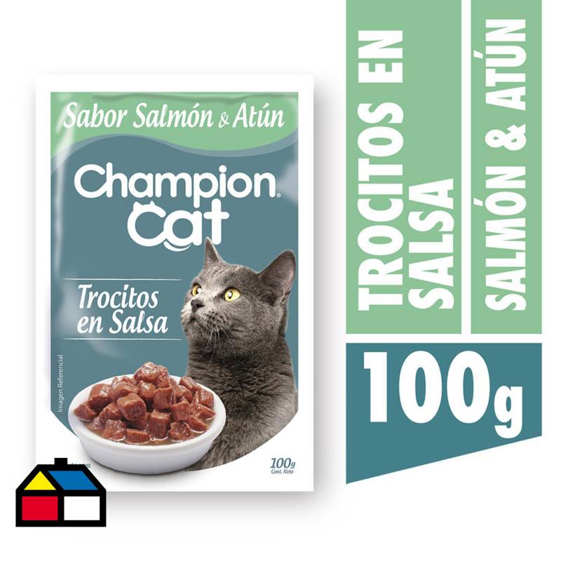 CHAMPION CAT - Alimento húmedo atún y salmón 100 gr