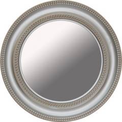 VGO - Espejo plastico redondo silver 60 cm