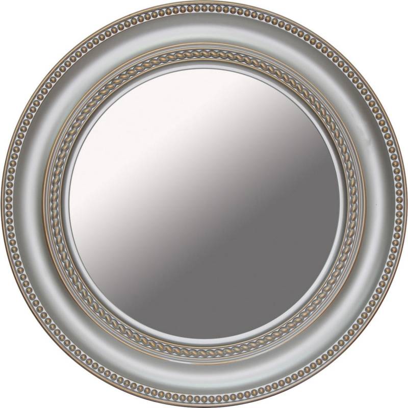 VGO - Espejo plástico redondo silver 60 cm