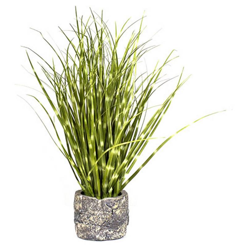 THE GARDEN - Planta artifcial grass verde en pot cement 36