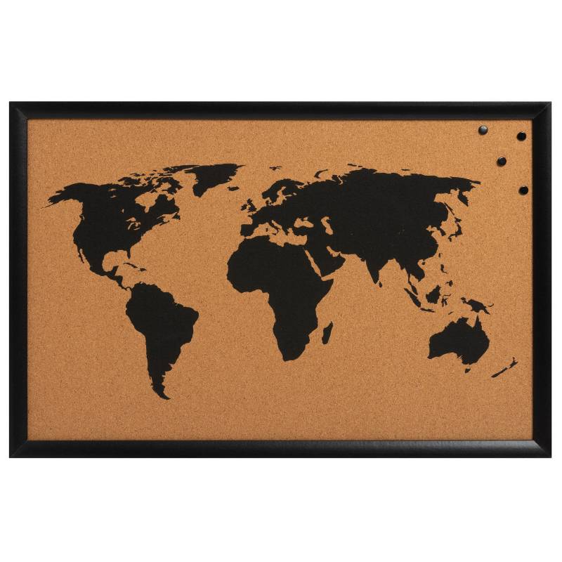 VERTIGO - Pizarra de corcho mapa 40x60x2 cm