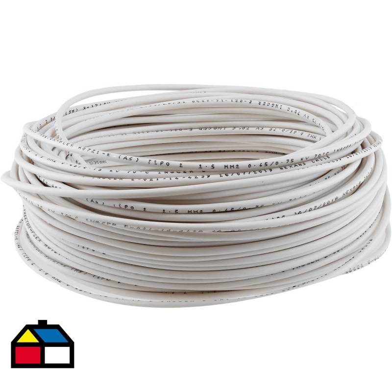 MADECO - Cable libre de halógenos (H07Z1K) 2,5 mm2 50 m Blanco