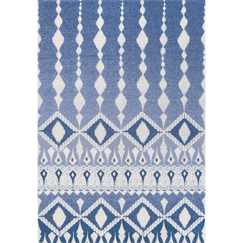 DIB - Alfombra kabul Batik 120x180 cm azul/blanco