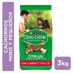 DOG CHOW - Alimento seco para cachorro 3 kg pollo y leche