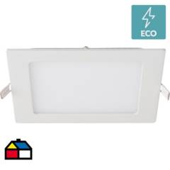 EGLO - Panel embutido Fueva cuadrada blanco 11W led luz cálida