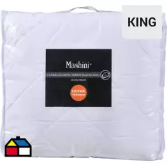 MASHINI - Cubrecolchón sherpa king blanco