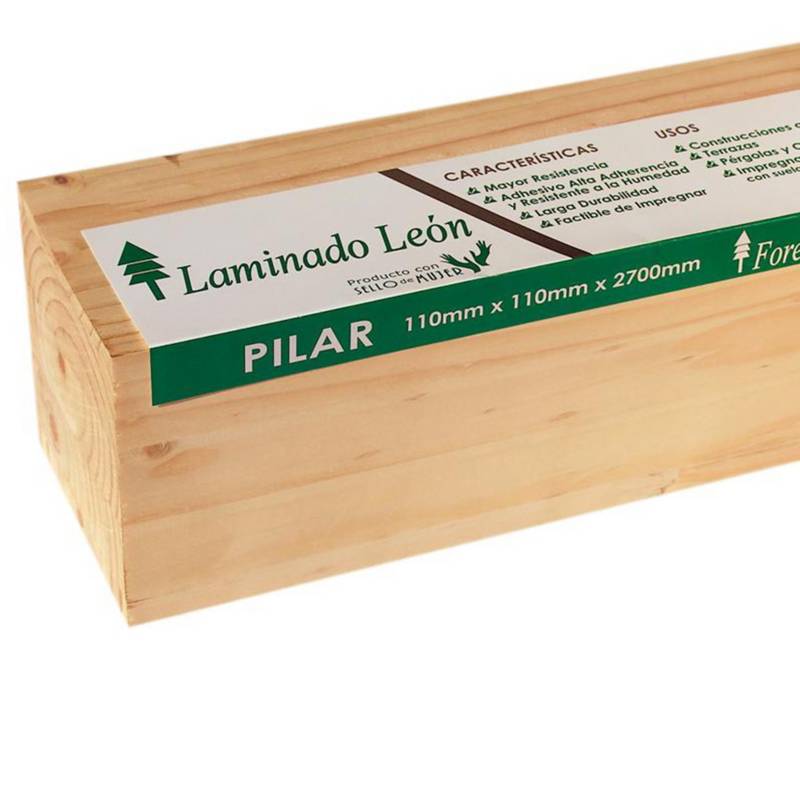 LEON - Pilar Laminado pino Radiata 110 x 110 mm 2,70 m