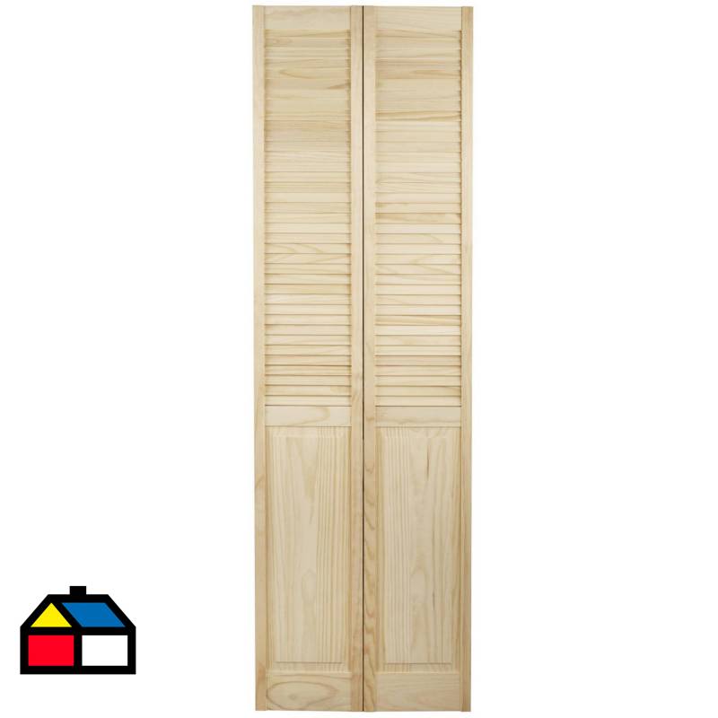 PROMASA - Puerta closet pino celosías 60 x 200 cm.