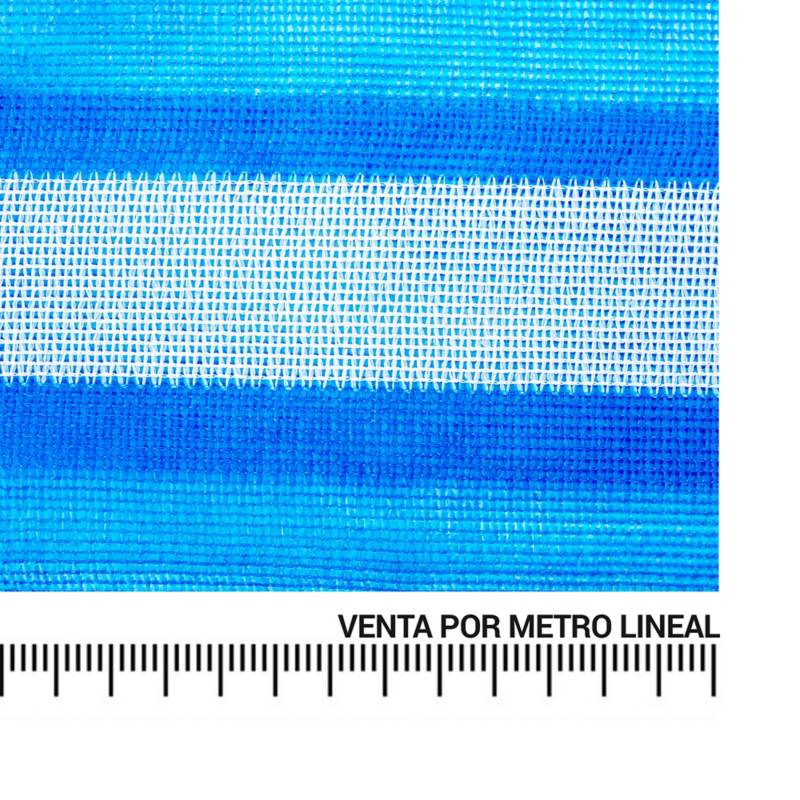 MARIENBERG - Malla rachel para sombra azul blanco metro lineal