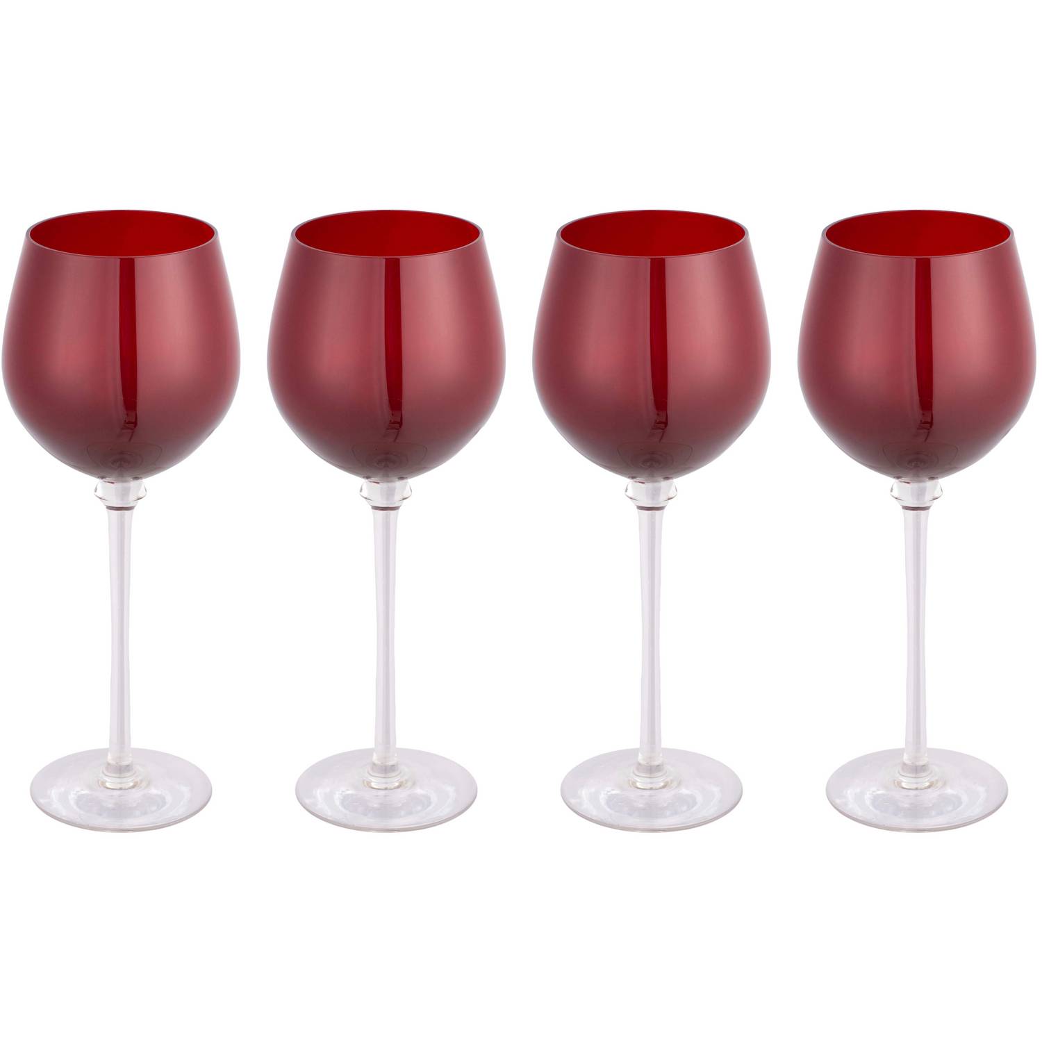 Set de 4 Copas Vino Tinto Roja 580 ml