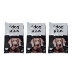 DOG PLUS - Pack 3 alimento para perro adulto 18 kg rico en avena