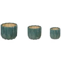HC JUST HOME COLLECTION - SET 3 MACETEROS NUI VDE JADE