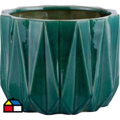 JUST HOME COLLECTION - Macetero de cerámica Nui 33x26 cm verde jade.