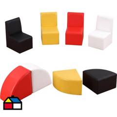 VAISMAN - Set de 8 piezas sillones y pisos infantiles