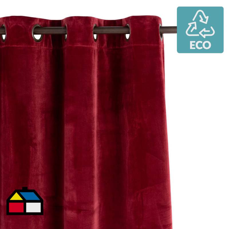 JUST HOME COLLECTION - Cortina tela 135x220 cm Velvet rojo