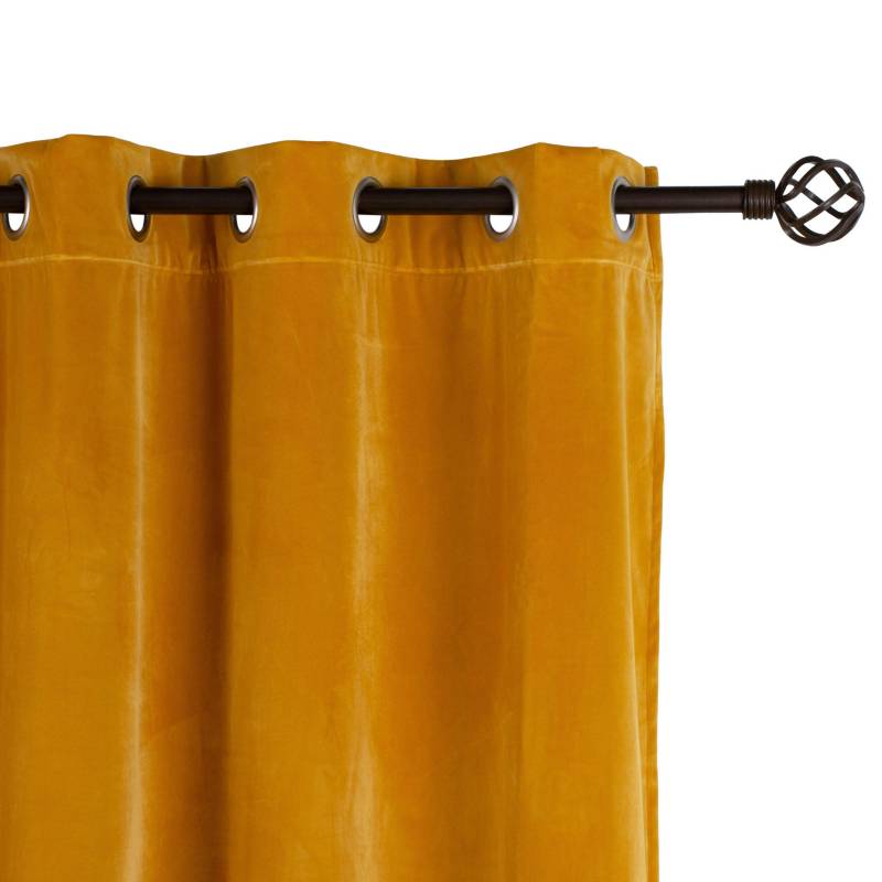 JUST HOME COLLECTION - Cortina tela 135x220 cm Velvet mostaza
