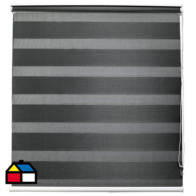 JUST HOME COLLECTION - Cortina roller dúo black out 150x250 cm gris oscuro