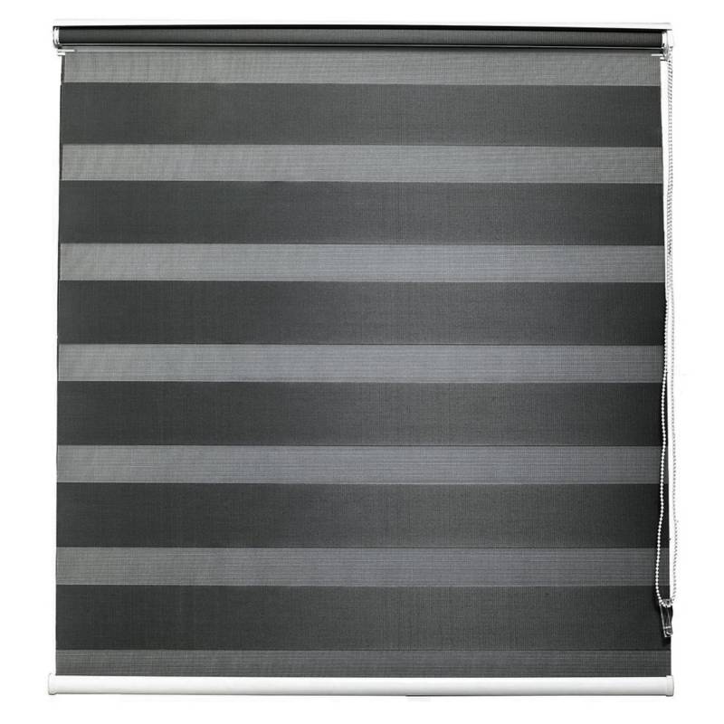 JUST HOME COLLECTION - Cortina enrollable duo black-out 120x250 cm gris oscuro