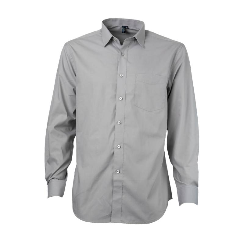 JAYSON - Camisa trevira comfort gris 44