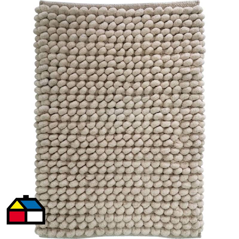 JUST HOME COLLECTION - Piso baño algodón 40x60 cm beige