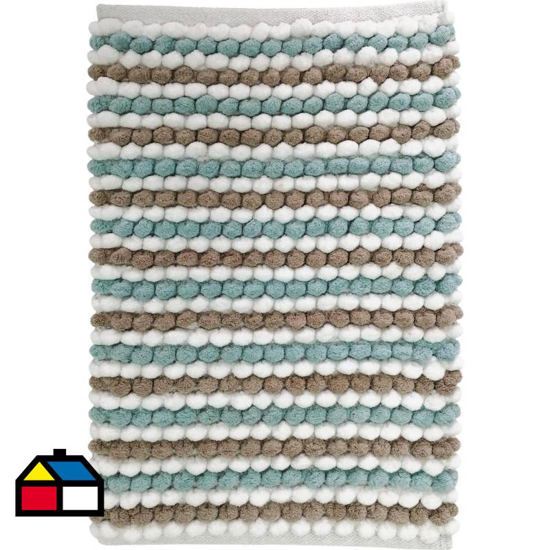 JUST HOME COLLECTION - Piso baño algodón 40x60 cm aqua