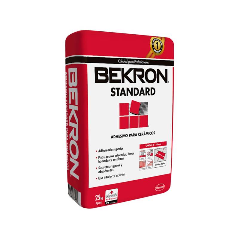BEKRON - Adhesivo cerámico piso/muro superficie rígida 25 kg