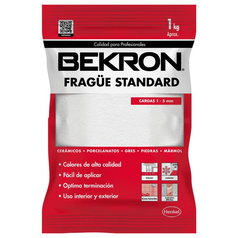 FRAGUE BEKRON - Fragüe piso/muro blanco 1kg