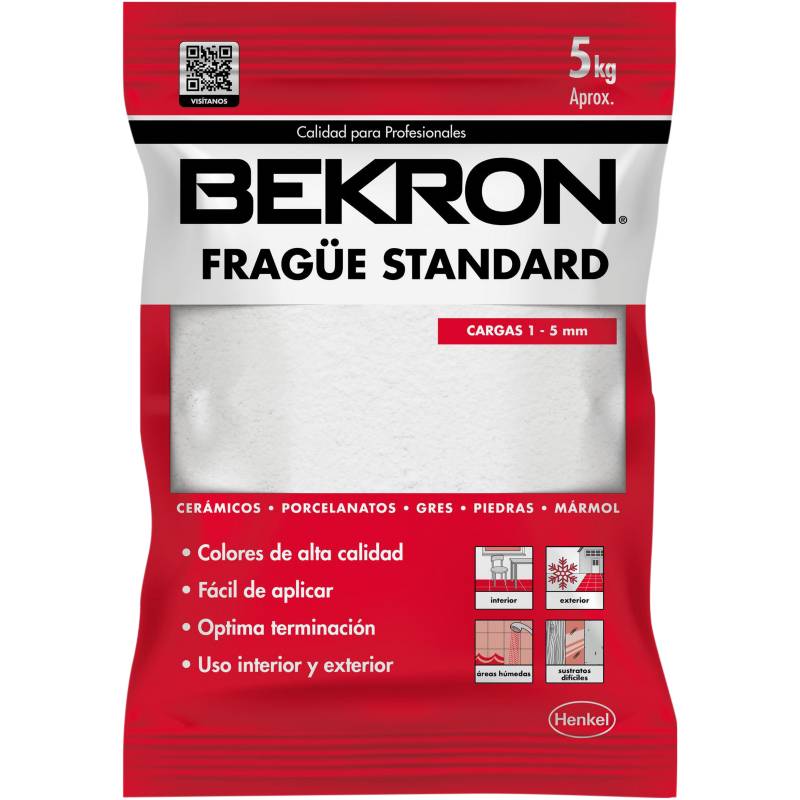 FRAGUE BEKRON - Fragüe piso/muro blanco 5kg