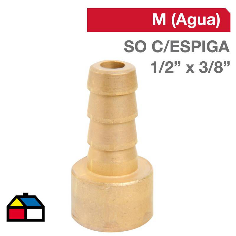 GRIFESA - Cachimba Bronce SO C/ESPIGA 1/2" x 3/8"  1u