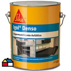 SIKA - 3 litros Pintura Asfáltica Impermeable Igol Denso