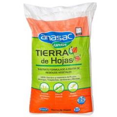ANASAC - Tierra de hoja para jardín 80 litros saco