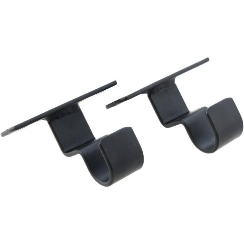 FERRATO - Set de soportes para barra de cortina 19 mm 2 unidades negro